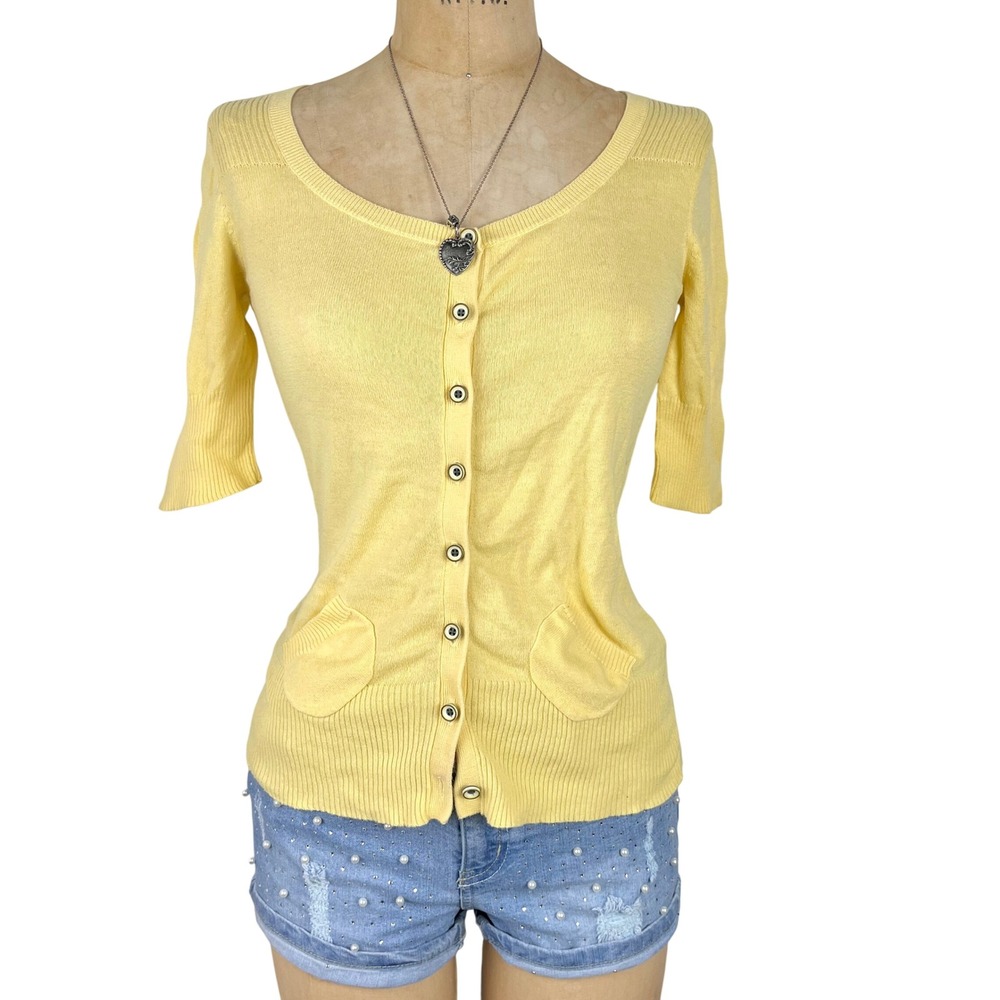 Preppy Academia Cardigan Button Front Lightweight Sz S Summer‎ Spring Softgirl